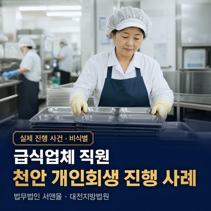 개인회생 신청자격, 입사한 지 얼마 안 됐어도 되나｜천안 40대 급식업체 직원 개시결정 사례 — 이해를 돕기 위한 연출 이미지