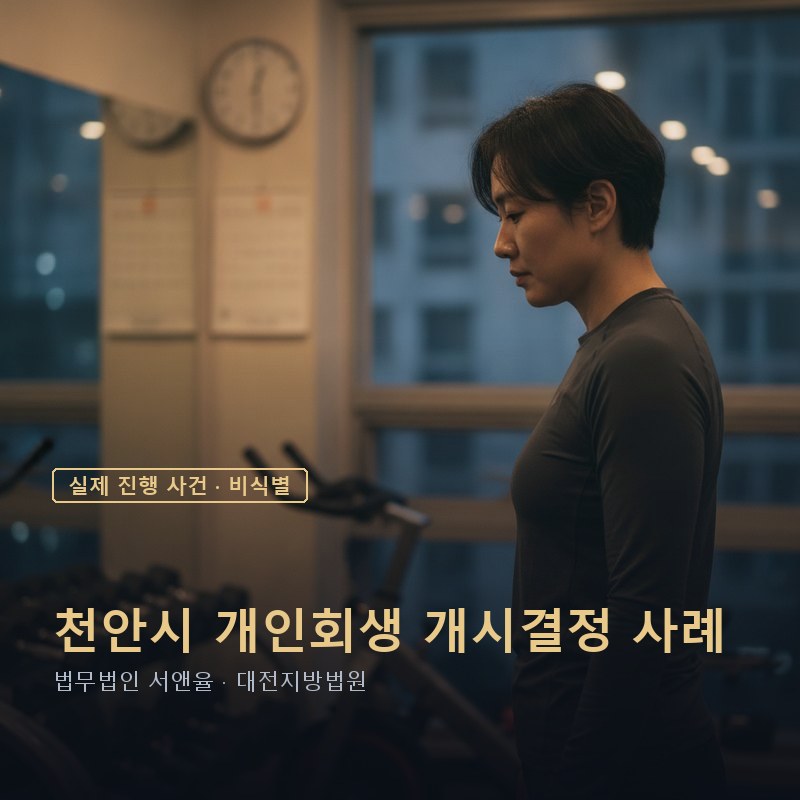 개인회생 수임료 얼마일까｜채무 2억 넘어도 비용이 정해지는 기준｜천안 30대 재취업자 개시결정 사례 — 이해를 돕기 위한 연출 이미지